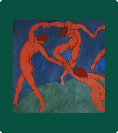 Henri Matisse · La Danse, 1910 · Domínio público (EU, 2025) · The State Hermitage Museum, São Petersburgo · Wikimedia Commons CC0. 
